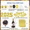 New Years Eve Party Supplies 2025 Happy New Year Decorations 2025 Balloons Party Set, 2025 New Years Decorations with Happy New Year Foil Banner, Latex Balloons, Curtains Backdrop for NYE Decorations
